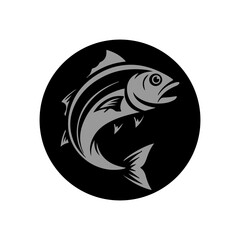 sea fish logo vector design