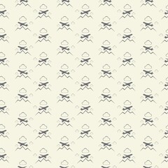 Plane flight seamless pattern isolated on color background