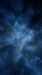 Naklejka premium Vibrant deep space nebula with sparkling stars, gas clouds, and cosmic dust in a galactic universe