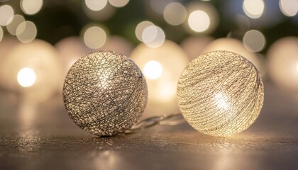 Warm glowing fairy lights create a cozy holiday atmosphere