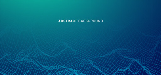 Technology digital speed connect blue green background, cyber nano information, abstract communication, innovation future tech data, internet network connection, Ai big data, line dot illustration