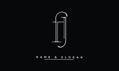 JF, FJ Abstract Letters Logo Monogram
