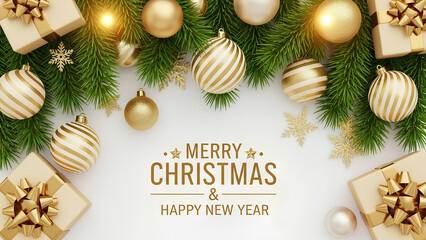 christmas card with christmas tree