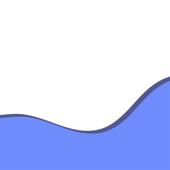 Blue wave filling the bottom with a gentle, smooth curve and a high right side.