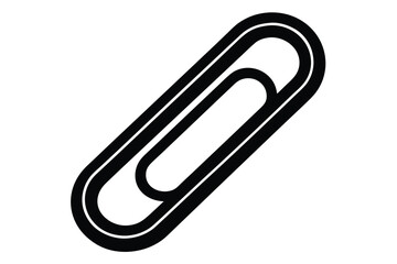 paper clip  vector icon silhouette illustration