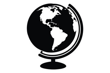 globe vector icon silhouette illustration
