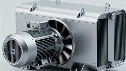 Medium shot of a compact energyefficient nacelle design highlighting its spacesaving structure and highperformance power generation.