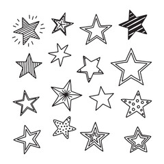 Obraz premium Star doodle set