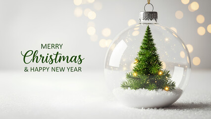 christmas card with christmas tree