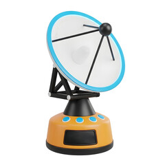 Satellite dish isolated on transparent background