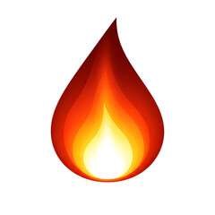 Flame isolated on transparent background