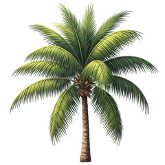 Palm tree isolated on transparent background