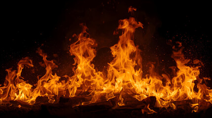 fire in the fireplace