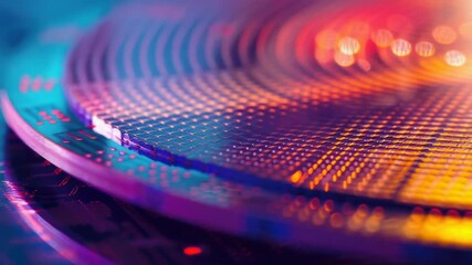 Video Close-up shot of a frisbee sitting on a table, ready to be thrown or played with