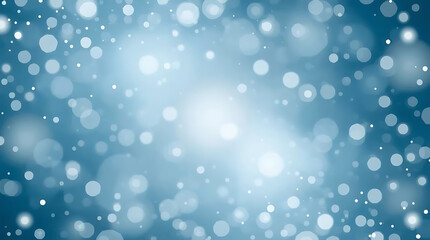 Dreamy blue bokeh background with shimmering light effects for magical designs, perfect for festive holiday promotions and winter season marketing campaigns