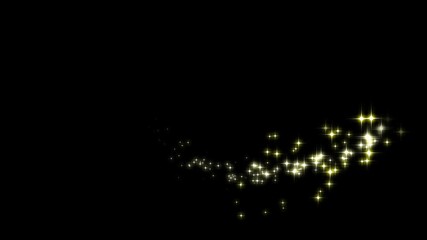 4k Valentine sparkle dust trail loop transition, romantic glitter particle trail animation, heart shape glitter line trail, sparkling particle on black screen. sparkling star twinkle glittering lines - Powered by Adobe
