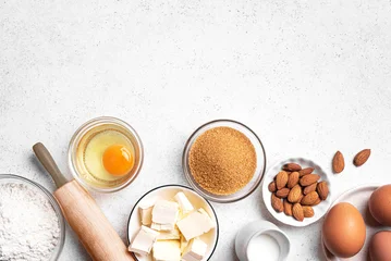 Fotobehang Ridders Baking background with baking ingredients  © mizina