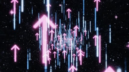 Arrows moving up abstract background animation loop for presentations and video editing use