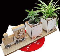 la locomotive en livraison de plantes vertes