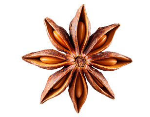 Star anise sparkle macro, PNG