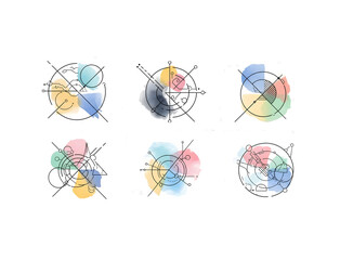 Hybrid Human–AI Co-Creation Abstract PNG Set
