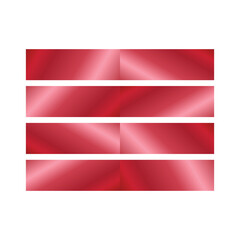 set of banners with red ribbons