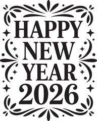 Fototapeta premium Happy New Year Design, Happy New Year Vector, Happy New Year 2026