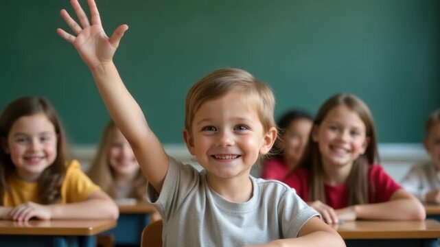 Video Students sitting at desks in a classroom setting