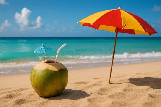 coconut on the beach