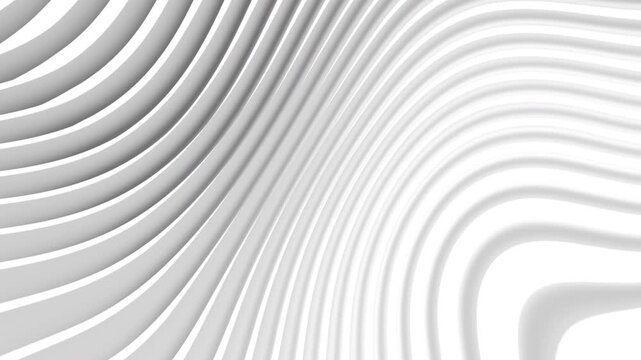 Plain white background Abstract white lines ripple across clean bright canvas suitable for graphic design projects, website backgrounds, presentations, and digital artwork.