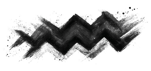 Vector white and black grunge zig zag brushstroke background design. hand draw black zig zag model brush stroke background texture.