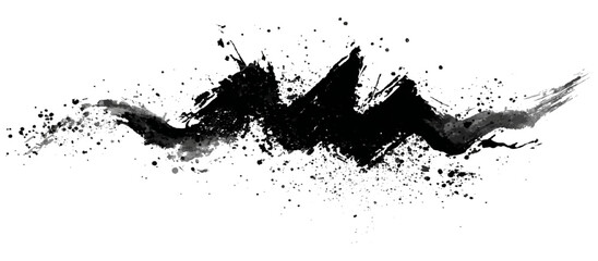 Vector white and black grunge zig zag brushstroke background design. hand draw black zig zag model brush stroke background texture.