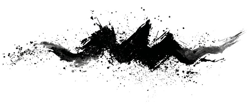 Vector white and black grunge zig zag brushstroke background design. hand draw black zig zag model brush stroke background texture.