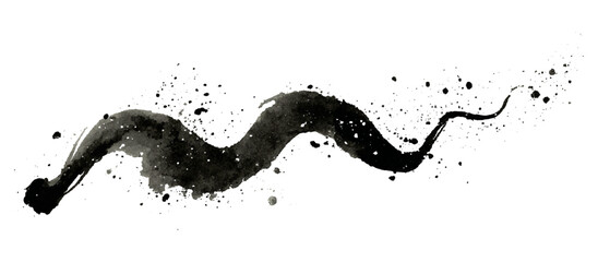 Vector white and black grunge zig zag brushstroke background design. hand draw black zig zag model brush stroke background texture.