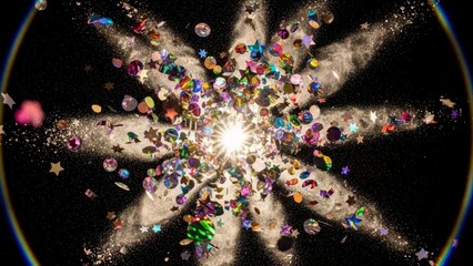 Kaleidoscope of Colorful Gemstones and Crystals.