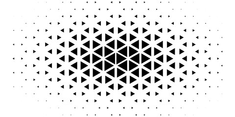 Halftone triangles pattern. Abstract geometric gradient background. Vector illustration