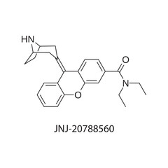 Fototapeta premium JNJ-20788560 Chemical Structure Illustration