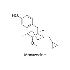 Obraz premium Nalfurafine Molecular Structure Vector