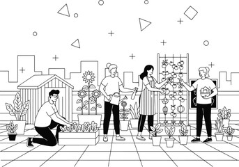 Urban Rooftop Gardening and Community Farming