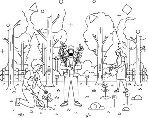 Community Reforestation: Planting and Nurturing Seedlings in the Forest