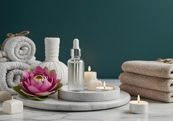 spa still life with candles