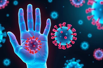 Thorough Hand Hygiene: 3D DNA Analysis of COVID-19 on Hands - A Photo Series Emphasizing the Importance of Clean Hands in Preventing Virus Spread