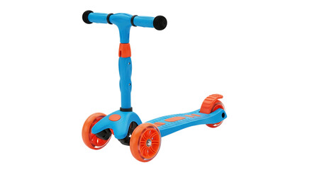 Blue and orange three-wheeled children's scooter three-wheeled scooter