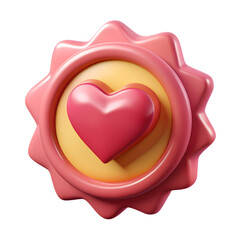 Valentine Badge Sticker Style Emblem