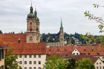 Obraz premium View of the old town of St. Gallen, Switzerland