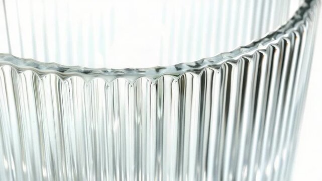 Video A close-up shot of a glass vase sitting on a table, perfect for decorating or showcasing small objects