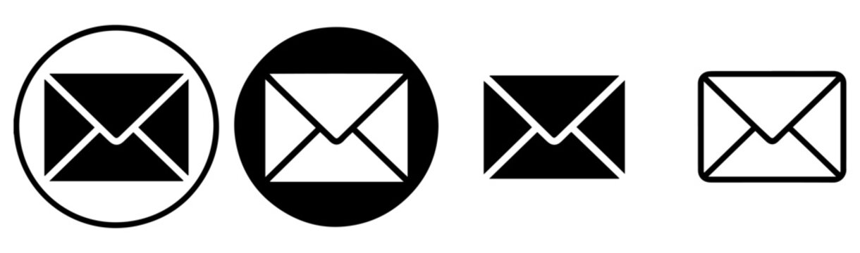 mail envelope email icon set