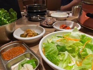 Delightful Korean Barbecue Feast Setup