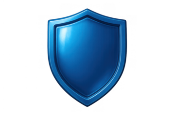 Blue shield symbol concept for internet security, data protection, privacy safeguard, and reliable guard