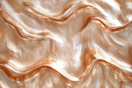Abstract wavy rose gold background texture